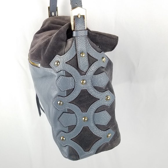 Aimee Kestenberg Handbags - Aimee Kestenberg bag blue suede over-flap shoulder